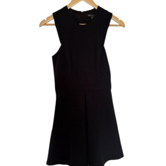 A/X Armani Exchange black sleeveless fit and flare dress size 0 - Picture 1 of 6